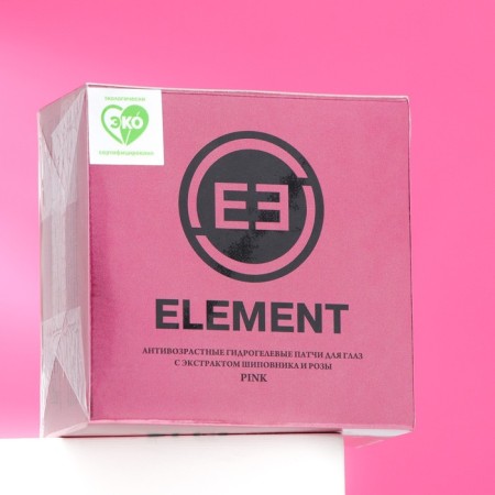 Hydrogel patches for the eyes "Element", "Pink", anti -aging, with rosehip and rose extract, 60 pcs., 85 g