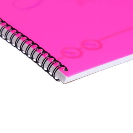 Album for drawing A4, 40 sheets, block 120 g/m², on spirals, Erich Krause Neon Pink, Plastic Cover, 100% White, solid substrate-4