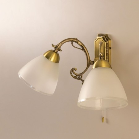 Sconces Citilux "Latur" CL413421, 24x20 cm, 2x75W, e27, brown color-6