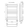 Terminus water heated towel rail "Reed" P10, 500x800 mm, chrome