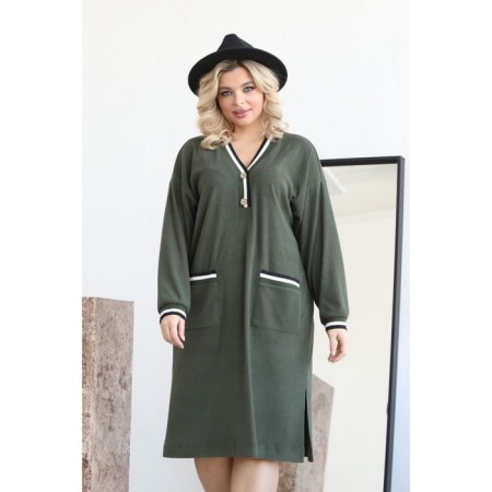 Women's dress, size 56, khaki color-14
