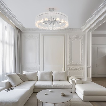 Ceiling light Bogate’s Flamel 374/8, E14, 8x60W, 700x700x380 mm, chromium color-4