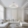 Ceiling light Bogate’s Flamel 374/8, E14, 8x60W, 700x700x380 mm, chromium color
