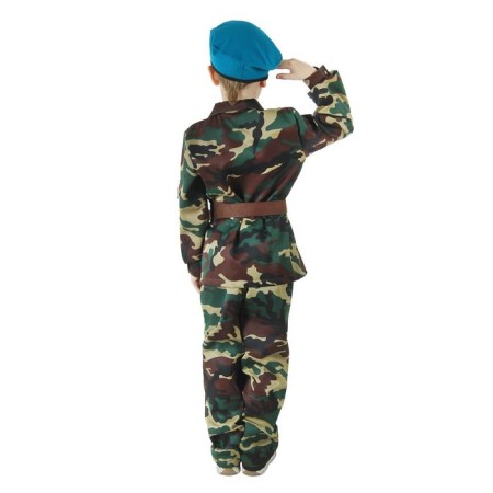 Carnival costume "Airborne Forces", tunic with a shirt, trousers, berets, belt r. 38, height 146 cm-1