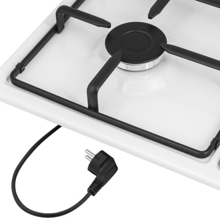 Honing surface Homsair Hge643wh, gas, 4 burners, white-12