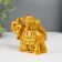 NECK Polystone Bronze "Elephant with Cash toad on the back" 7.5x9.3x5.2 cm