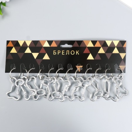 Keychain metal carbine "Bone" 3x4.5 cm-1