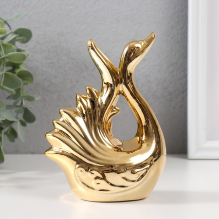 Souvenir Ceramics "Swan. Grace" Gold 6.5x11x14 cm
