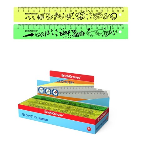 Line 20 cm Erichkrause "Scooter Master", plastic, in a box-display, mix