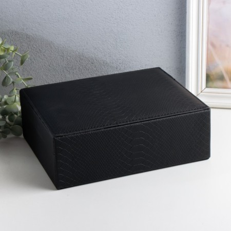 Casket to the leatherette for jewelry "Texture" 8x29x23.5 cm-3