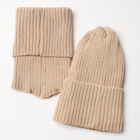 Kit for children (hat, snood) minku rp 54-56, beige color-2