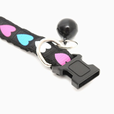 The two -layer collar with the Fastex "Hearts" 30 x 1 cm, black-5
