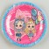 Disposable paper plate "Happy birthday" dolls, 18 cm