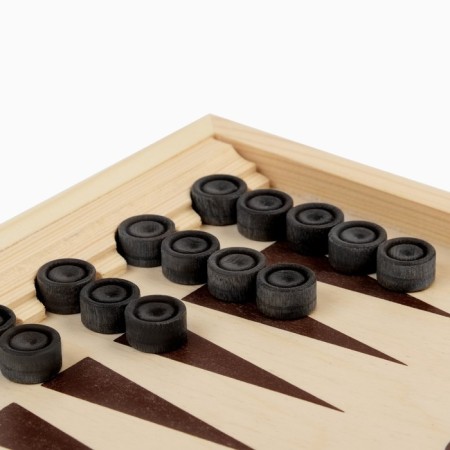 Backgammon "bolt" wooden board 50 x 50 cm, with a field for playing checkers-3