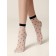 Women's socks with a pattern "Hearts" Conte Elegant Fantasy, size 23-25, Panna color
