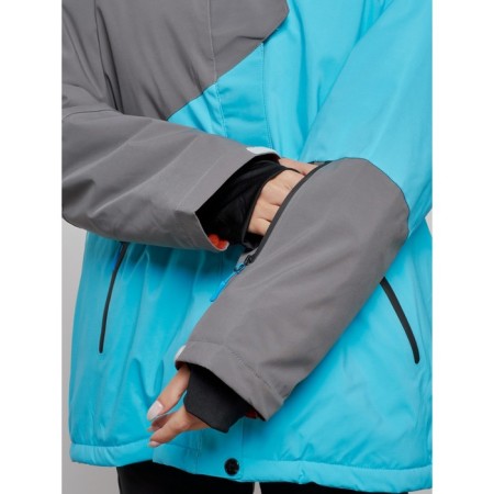 Ski jacket women's winter, size 52, blue color-6