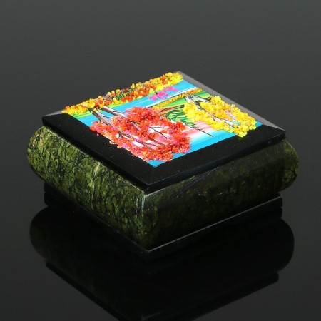 The scenery box "Autumn", stone crumbs, serpentus mix-3