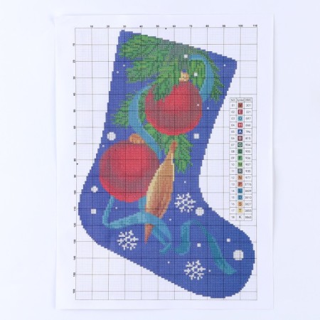 Cross-stitch. The sock "Dragon with a ball"-2