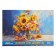 A4 watercolor album, 10 sheets on the excerpt gluing "Sunflowers", a hard substrate, matte lamination, embossing, block 200 g/m2