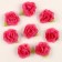 Flower with petals, leaflet, fabric, set of 8 pcs., Fuchsia color