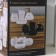 Savanna Stone bathroom accessories set, 4 items (soap dish, soap dispenser, 2 glasses), white color