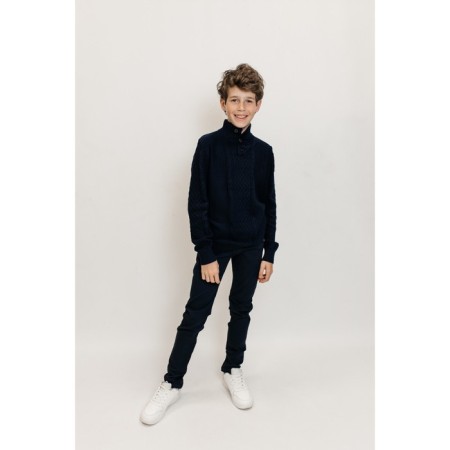 Jumper for boys, height 110-116 cm, dark blue color-1