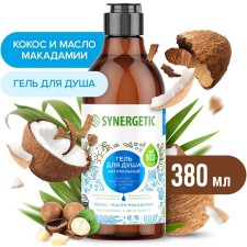 Natural biodegradable shower gel Synergetic Coconut and Macadamia oil, 380 ml