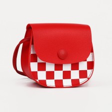 Baby bag on magnet, long belt, red color