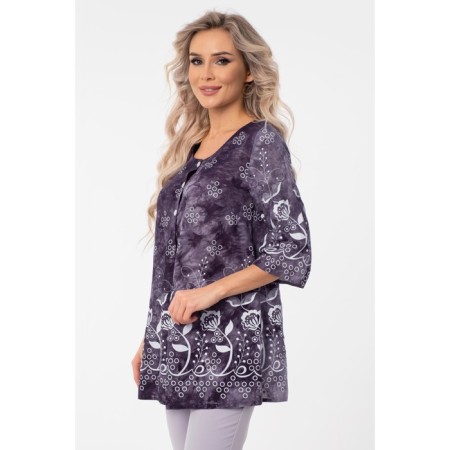 Female blouse, size 42, gray color-3