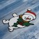 Stick on the glass "Snowman in the cap" 9.5x14.5 cm