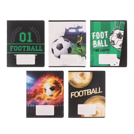 Notebook of 12 sheets in Calligrata Football Cage, covered Cardboard, VD-LK, OFSET BOC, Beliece 95%, MIX