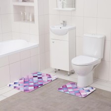 A set of mats for the bathroom and toilet of the Dolyan Mosaic, 2 pcs: 40 × 50, 50 × 80 cm