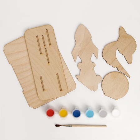 Wood painting "Adventures in space", souvenir-2