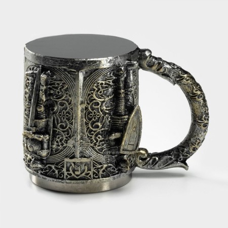 Stainless steel mug, 400 ml, silver color-3