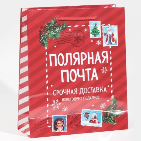 Laminated vertical "Polar Mail", ML 21 x 25 x 8 cm, New Year-3