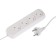 Extension cord Luazon Lighting Eco, 4 sockets, 5 m, 10 A, 2200 W, PVS 2x0.75 mm2, without salary, white