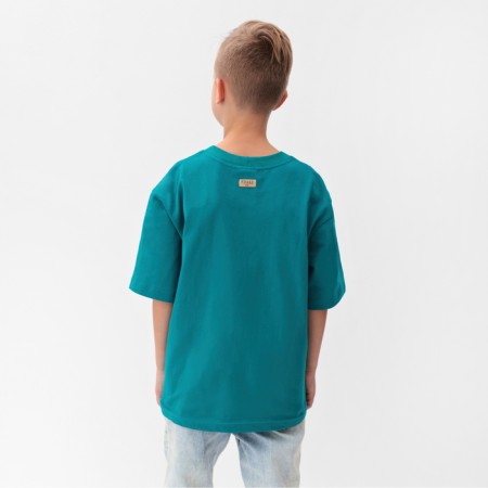 Children's Minaku T -shirt, turquoise color, height 104 cm-4