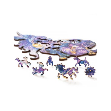 Wooden puzzle "Unicorn", size S - 17.9 × 21.8 cm, 100 parts-2