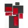 Textura zipper on the zipper, length 14 cm, red color