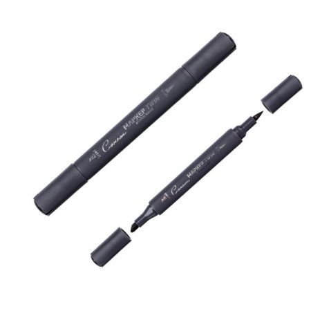 Artistic marker, ZHK "Snot" Twin Brush, bilateral: brush/mowed, alcohol base, black 211-S