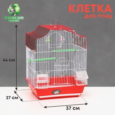 Poultry cell is equipped BD-2/4F, 34 x 27 x 44 cm, red