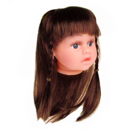 Hair for dolls "Kosiki", average size, chestnut color-1