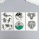 Tattoo on the body phosphorus "animals and kit" mix 12x7.5 cm