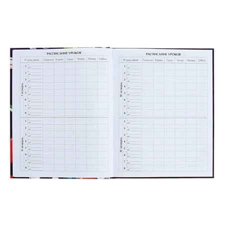 Diary for grades 1-4 "back to school. Collage", solid cover, glossy lamination, 48 sheets-5