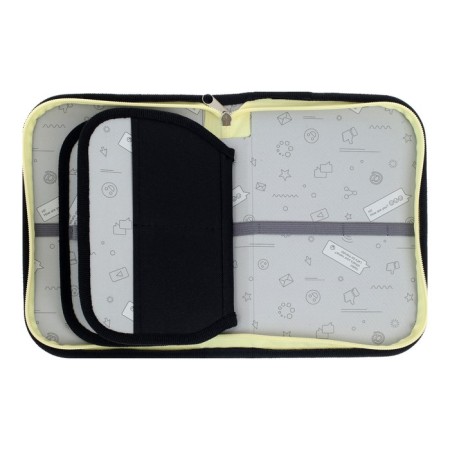 Penal 3 sections, tab inside, 140 x 210 x 40 mm, fabric, calligrata top blank School-5