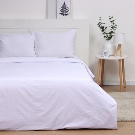 The Ideason 2SP Set White (under 175x215cm, Naval 50x70cm 2pcs) Poplin 130g/m, HL100%