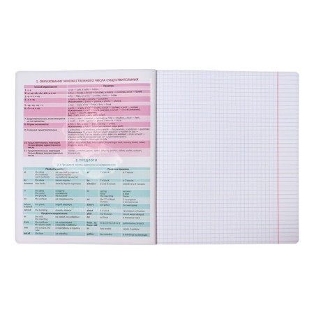 Subject notebook, 48 sheets, cage, English Erichkrause "Persons", plastic cover silk-screen covers, Blok Offset 100%, information block-3