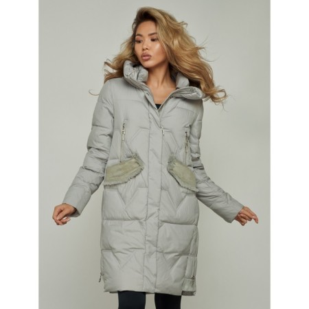 Coat insulated winter female, size 50, color gray-7