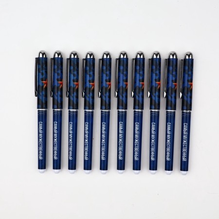 A handle with a cap "The most courageous", Blue pasta, 1.0 mm-3