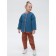 Bilateral jacket for girls, height 104 cm, jeans color
